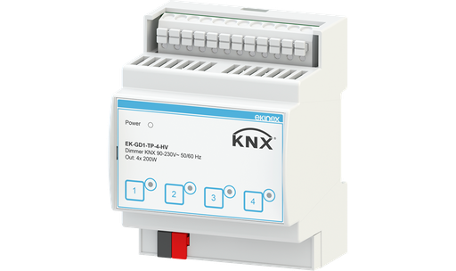 [EK-GD1-TP-4-HV] EKINEX EK-GD1-TP-4-HV Dimmer KNX 90-230V~50/60Hz 4 canali