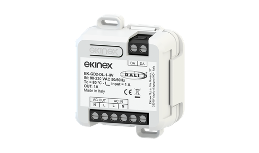 [EK-GD2-DL-1-HV] EKINEX EK-GD2-DL-1-HV Dimmer DALI-2, 1 canale 90-230 V AC 50/60Hz, Max. 220W