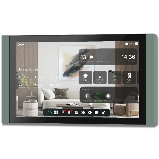 Core Eclipse Home Controller Touch Panels Versione 2.0 - 10''- Finitura in Alluminio Soft-touch