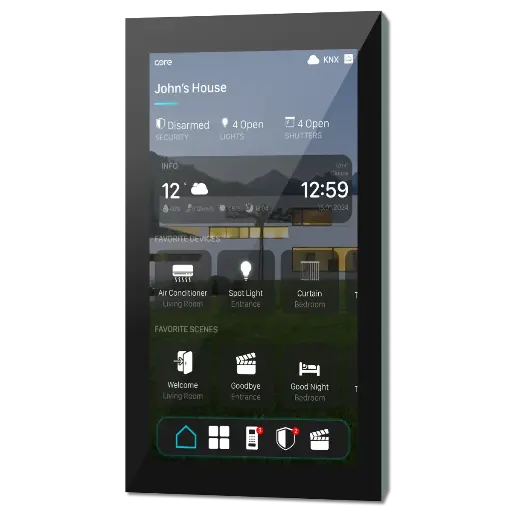 [CR-SFP-08-KNX-___-11-ST] Core Surface Home Controller Touch Panels Versione 1.1 - 8''- Finitura in Alluminio Soft-touch 
