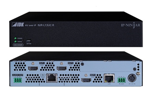 [TGES002330] IDKAV IDK NJR-L13UC-R Ricevitore SDVoE, 1In CAT 10 GbE, 3Out HDMI 4K