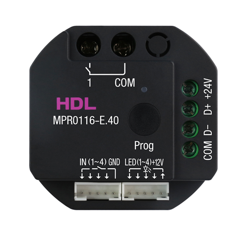 [THOM004068] HDL MPR0116-E.40 Attuatore da incasso 1CH 16A 4 input