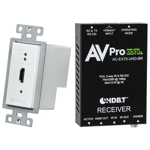 [THOM003624] AVPro Edge AC-CXWP-HDMO-BKT Ricevitore e trasmettitore a muro HDMI