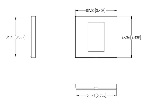 [THOM002382] CONTROL4 C4-SFP1-C-LA Placca di finitura Square Contemp. Almond