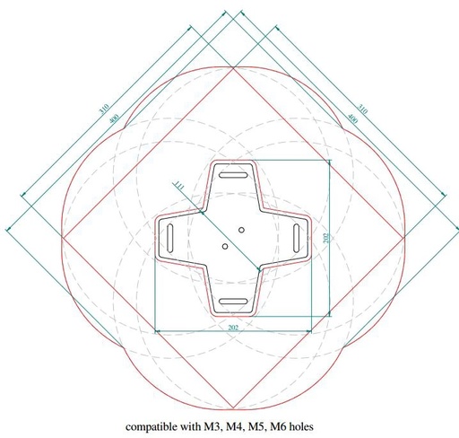 [TVDP001582] EUROMET 21900 ARAKNO FULL BLACK Supporto soffitto micrometrico