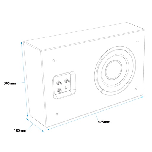 [THOM002537] GALLO ACOUSTICS GPS150B Profile Sub 150 W nero satinato