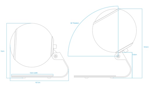 [THOM002561] GALLO ACOUSTICS GATSCMW Staffe tavolo/soffitto per A'Diva bianche