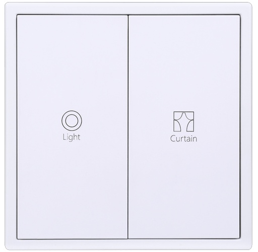 [THOM002641] HDL M/PT2RA.1-IW Tastiera Tile 2 puls. singolo pla ivory-white