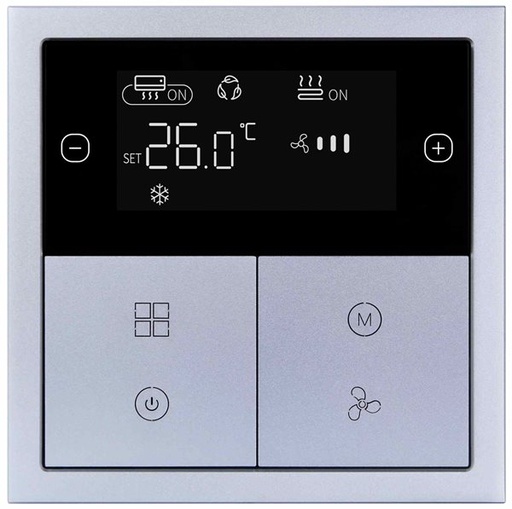 [THOM003144] HDL M/PTOL6.1-SG Termostato OLED serie Tile, grigio, metallo