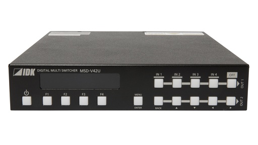 [TGES001738] IDKAV IDK MSD-V42U Switcher 2 scaler seamless 4K, 4 IN/2 OUT HDMI