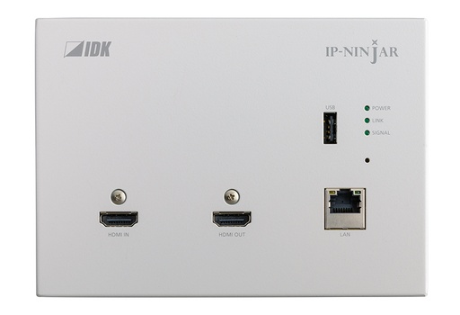 [TGES001779] IDKAV IDK NJR-P01UFW-TR Transceiver parete IP F.O. 10 GbE/USB/HDMI4K@60 4:4:4