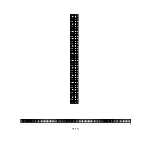 [TGES001549] STRONG SR-LACEBAR-V-3-6PK Barra verticale larga 7 cm (6 pz)